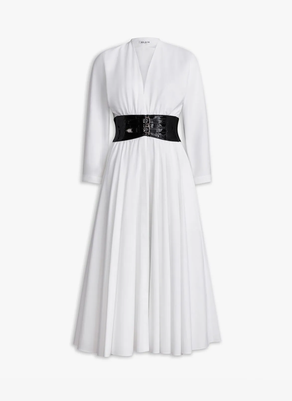 Long Sleeve Belt Dress