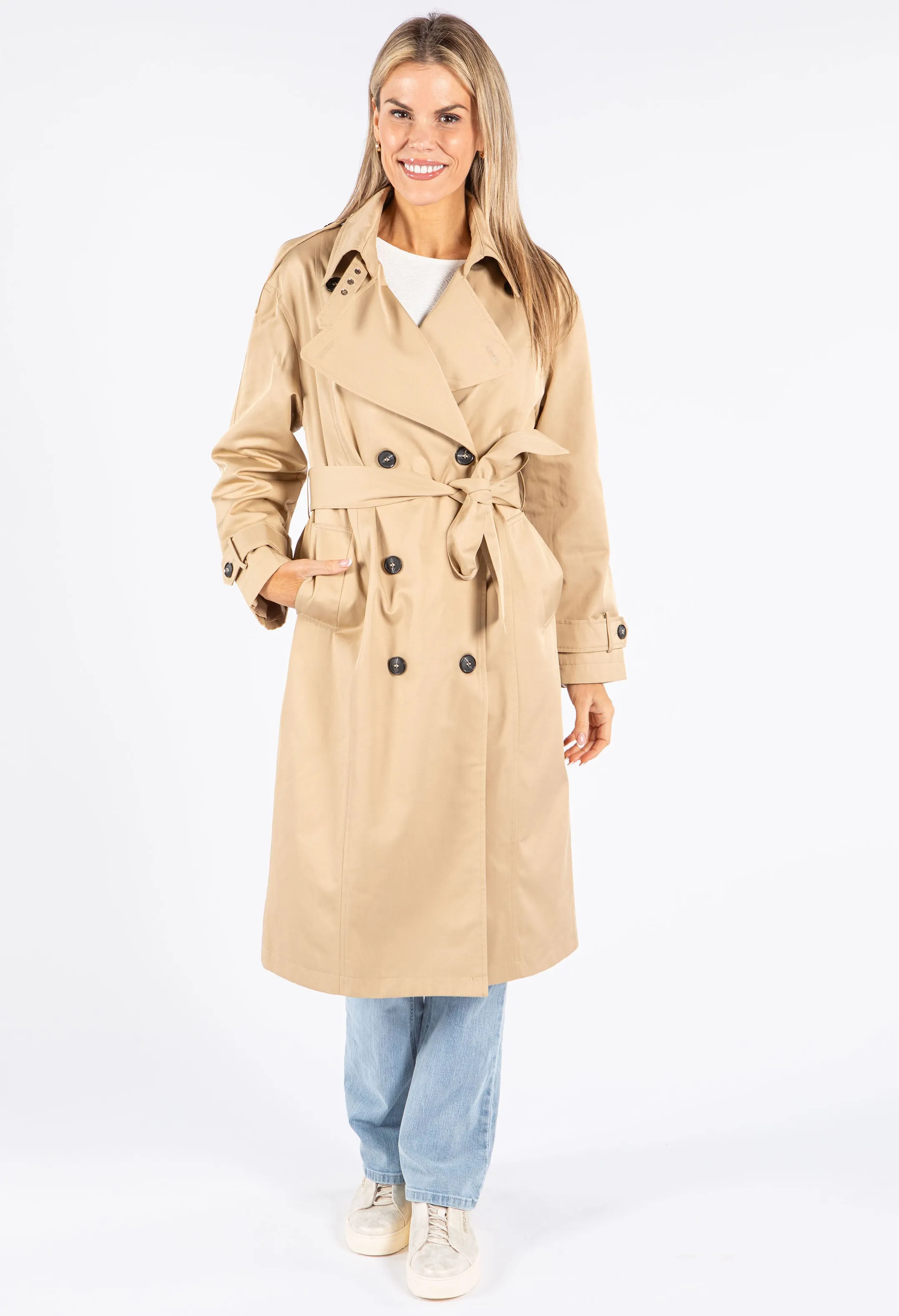 Longline Belted Trench Coat