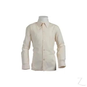 Longsleeve Raised Collar Shirt - Cream