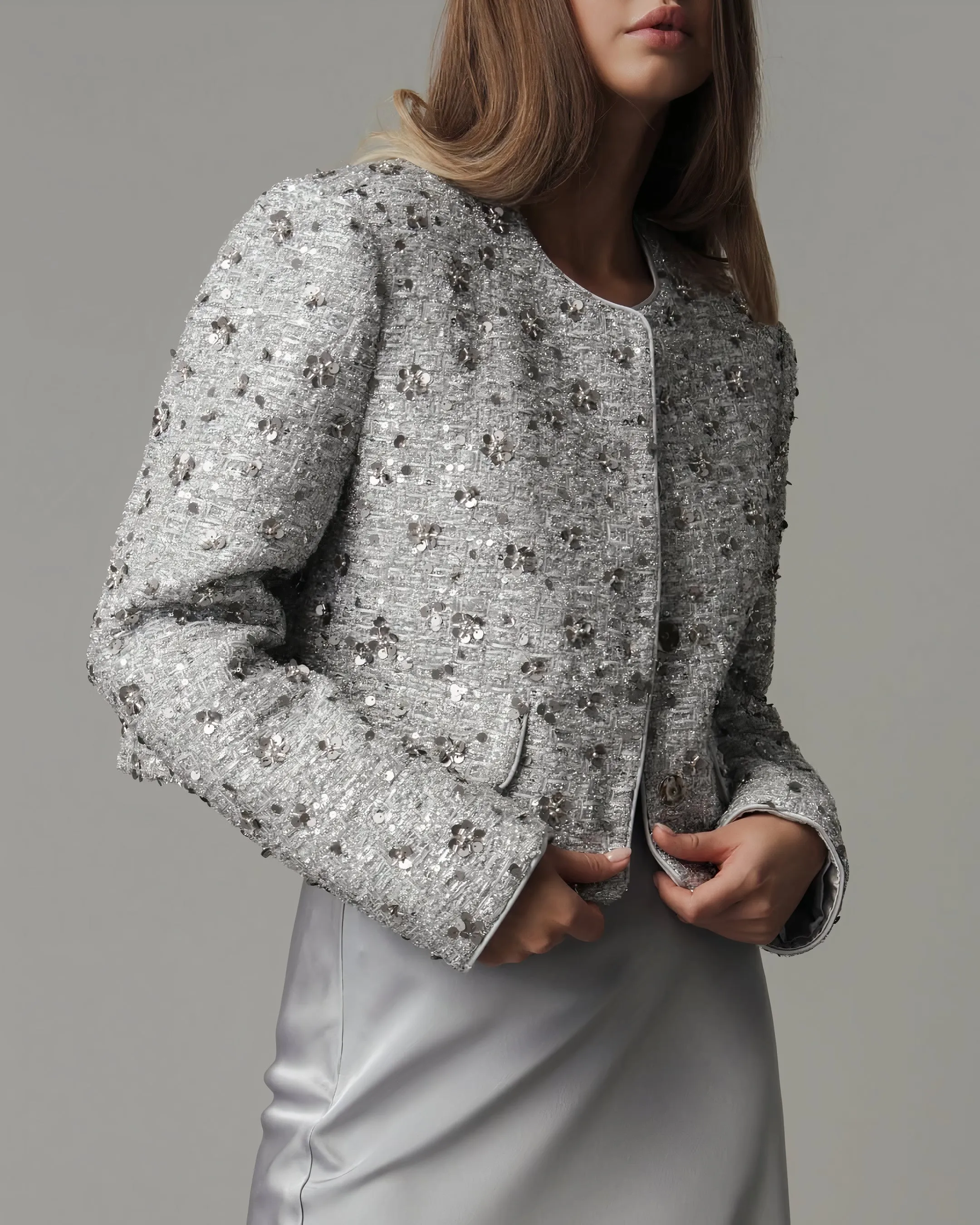Luna Glimmer Sequin Jacket