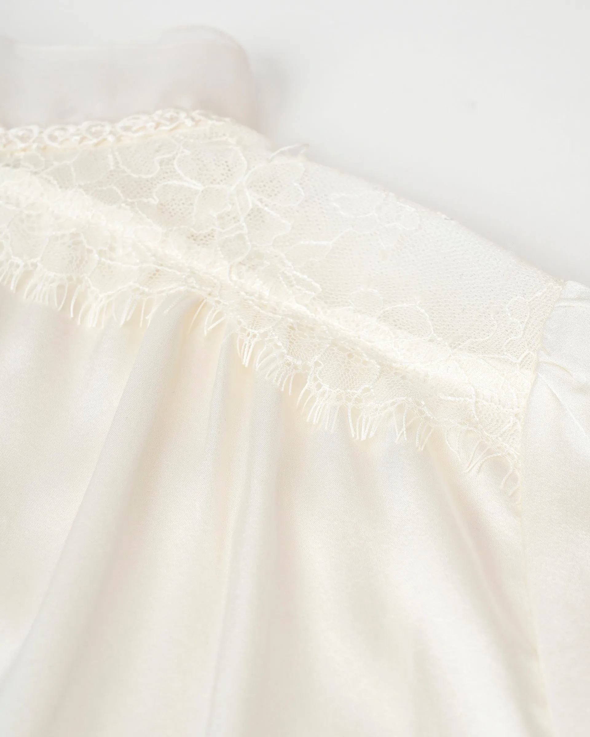 Lustre Satin Double-Layer Blouse