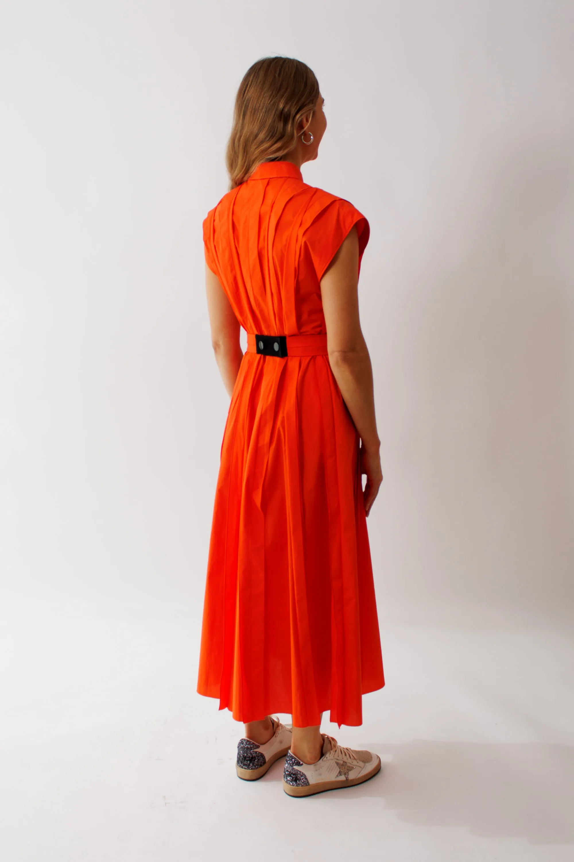 Mantu Pleated Effect Dress With Optional Belt
