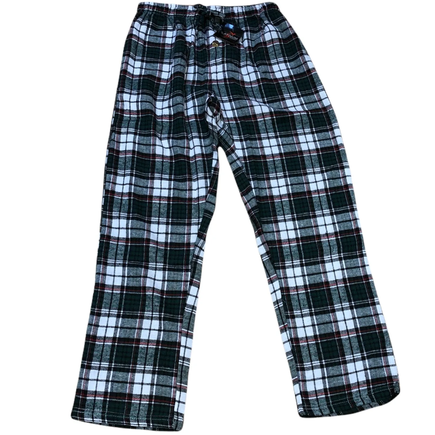 Men's 100% Cotton Flannel Plaid Sleep Pants