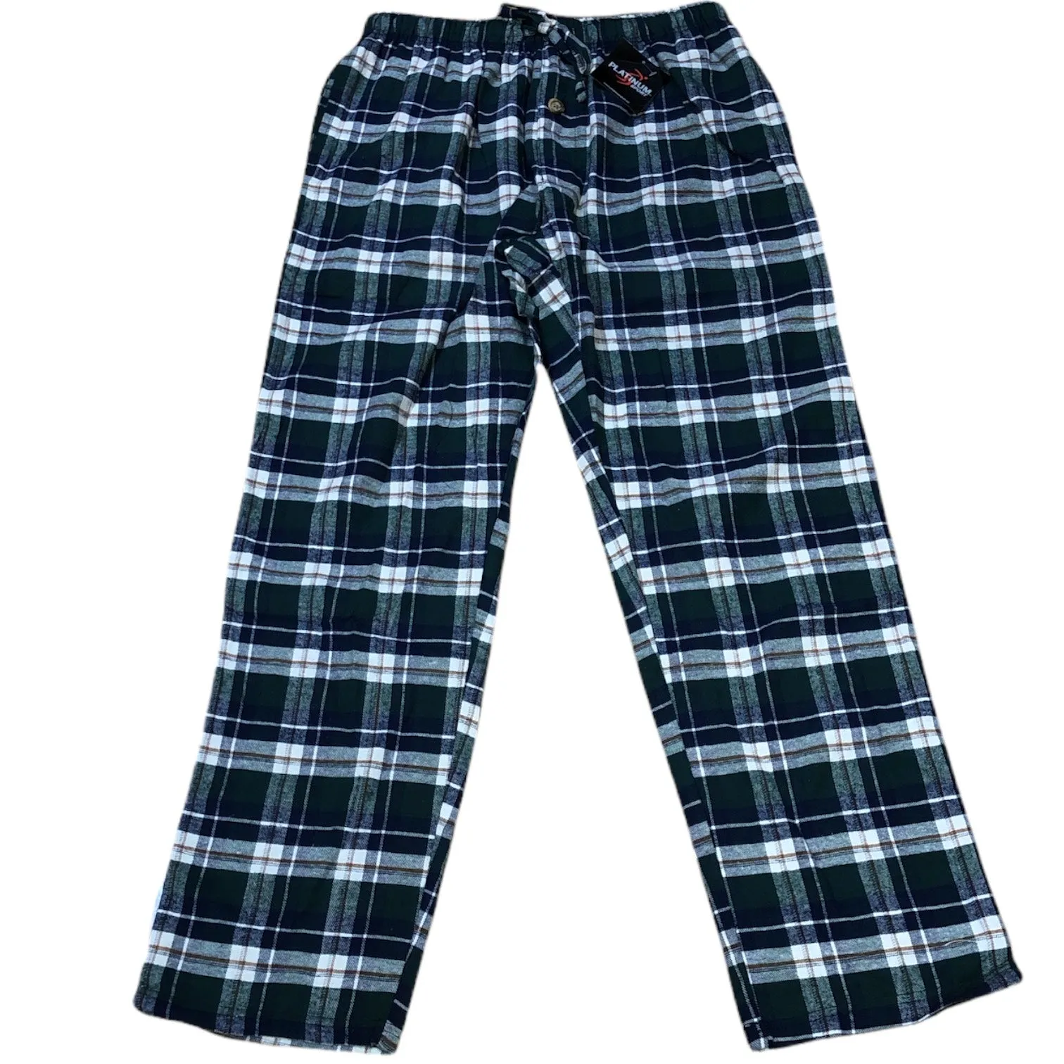 Men's 100% Cotton Flannel Plaid Sleep Pants