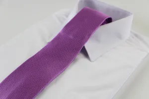 Mens Baby Pink & Purple Grid Patterned 8cm Neck Tie