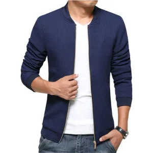 Men's Baseball Jacket Season Long Sleeve Collar Short Slim Casual Fashion High Solid Jacket Size 4XL N556