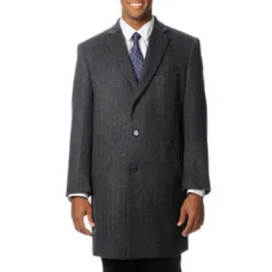 Men's Dress Coat 'Ram' Grey Blend Herringbone Men's Car coat Overcoat ~ Long Men's Dress Topcoat -  Winter coat Tweed houndstooth checkered Pattern