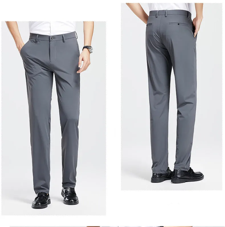 Men's Premium 4-Way Stretch Suit Pants | Wrinkle-Resistant Business Trousers