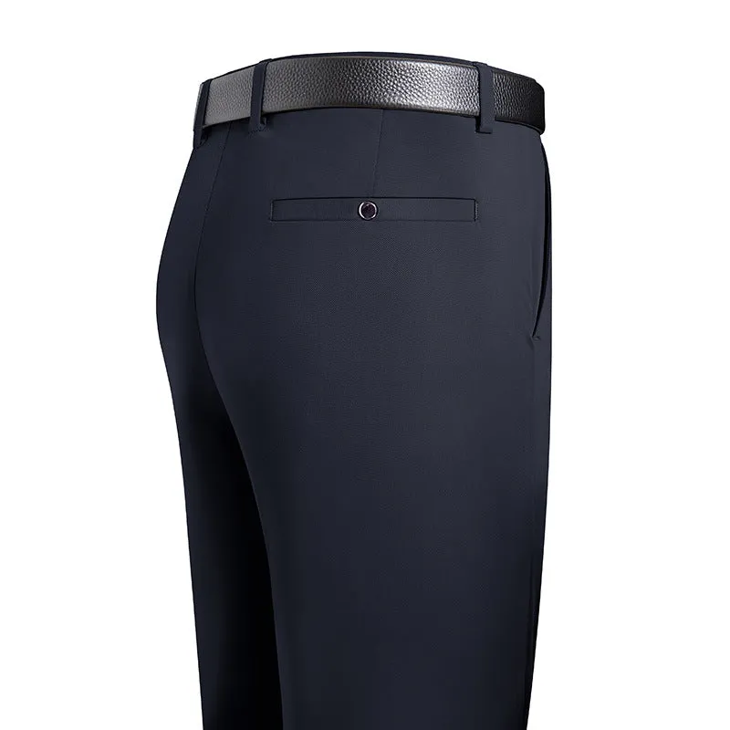 Men's Premium 4-Way Stretch Suit Pants | Wrinkle-Resistant Business Trousers