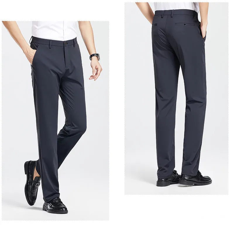 Men's Premium 4-Way Stretch Suit Pants | Wrinkle-Resistant Business Trousers
