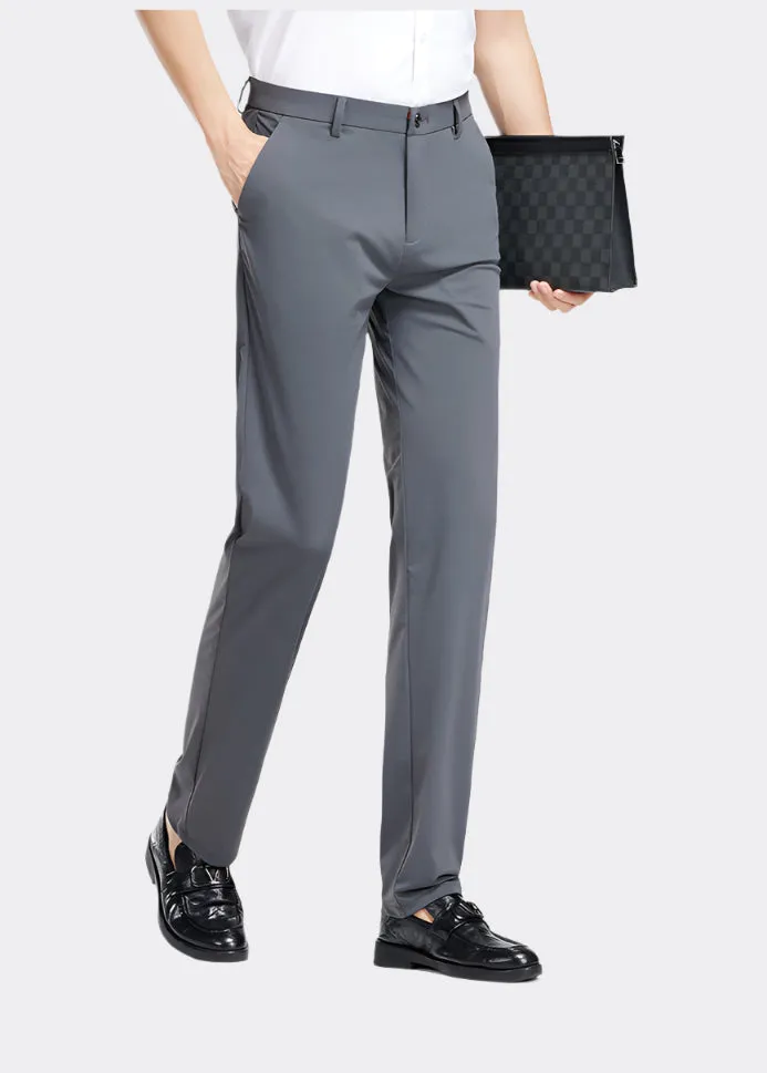 Men's Premium 4-Way Stretch Suit Pants | Wrinkle-Resistant Business Trousers