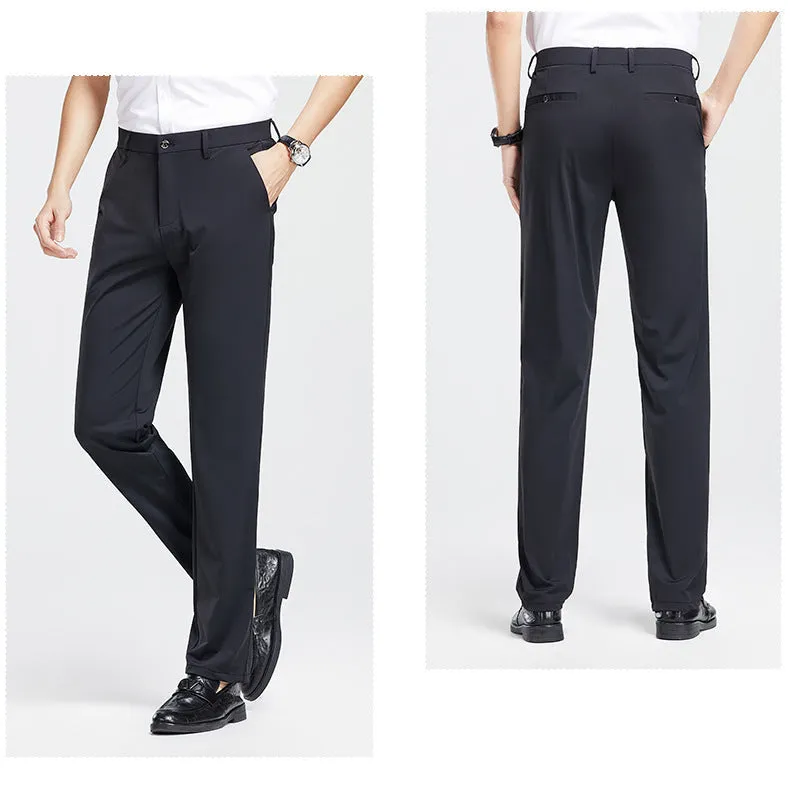 Men's Premium 4-Way Stretch Suit Pants | Wrinkle-Resistant Business Trousers