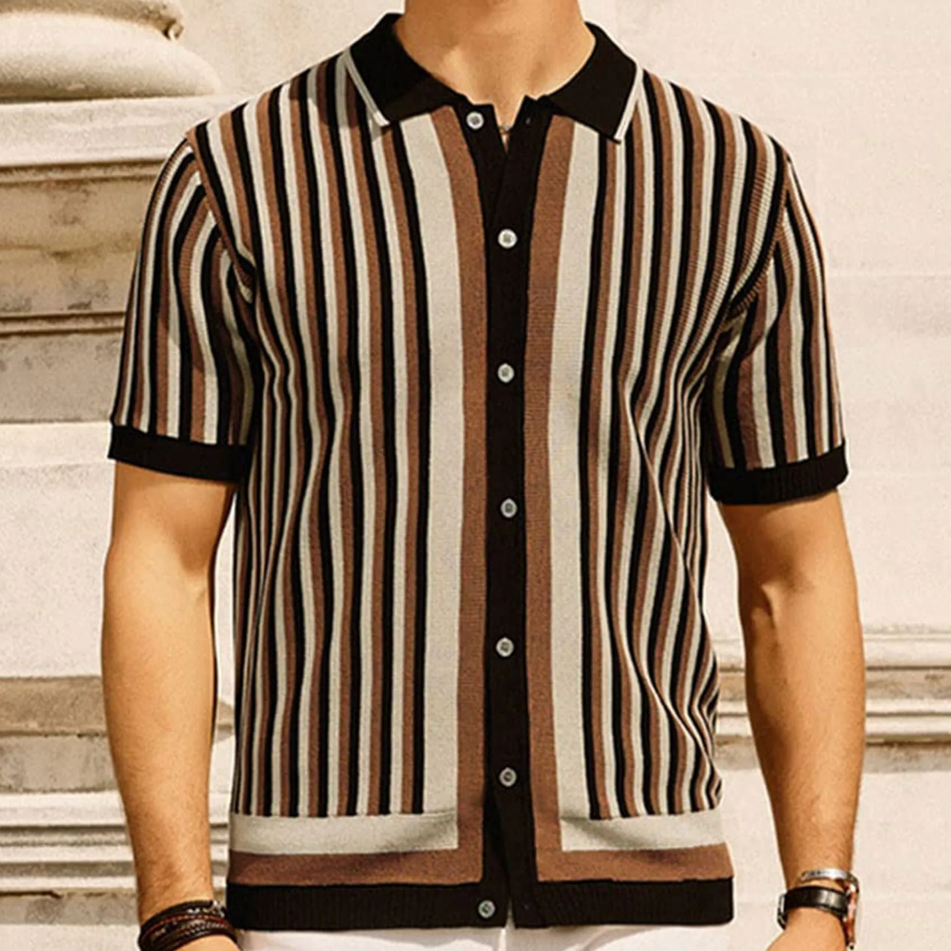 Men's Tencel Knitted Business Casual Shirts