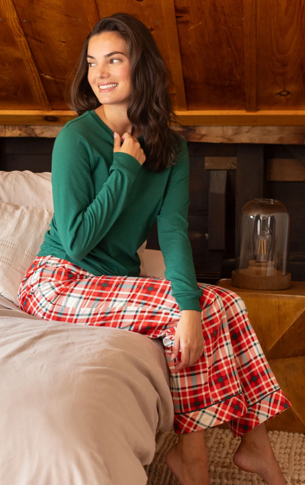 Modern Plaid Pullover Pajamas