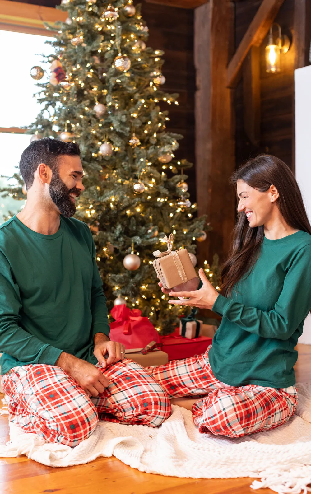 Modern Plaid Pullover Pajamas