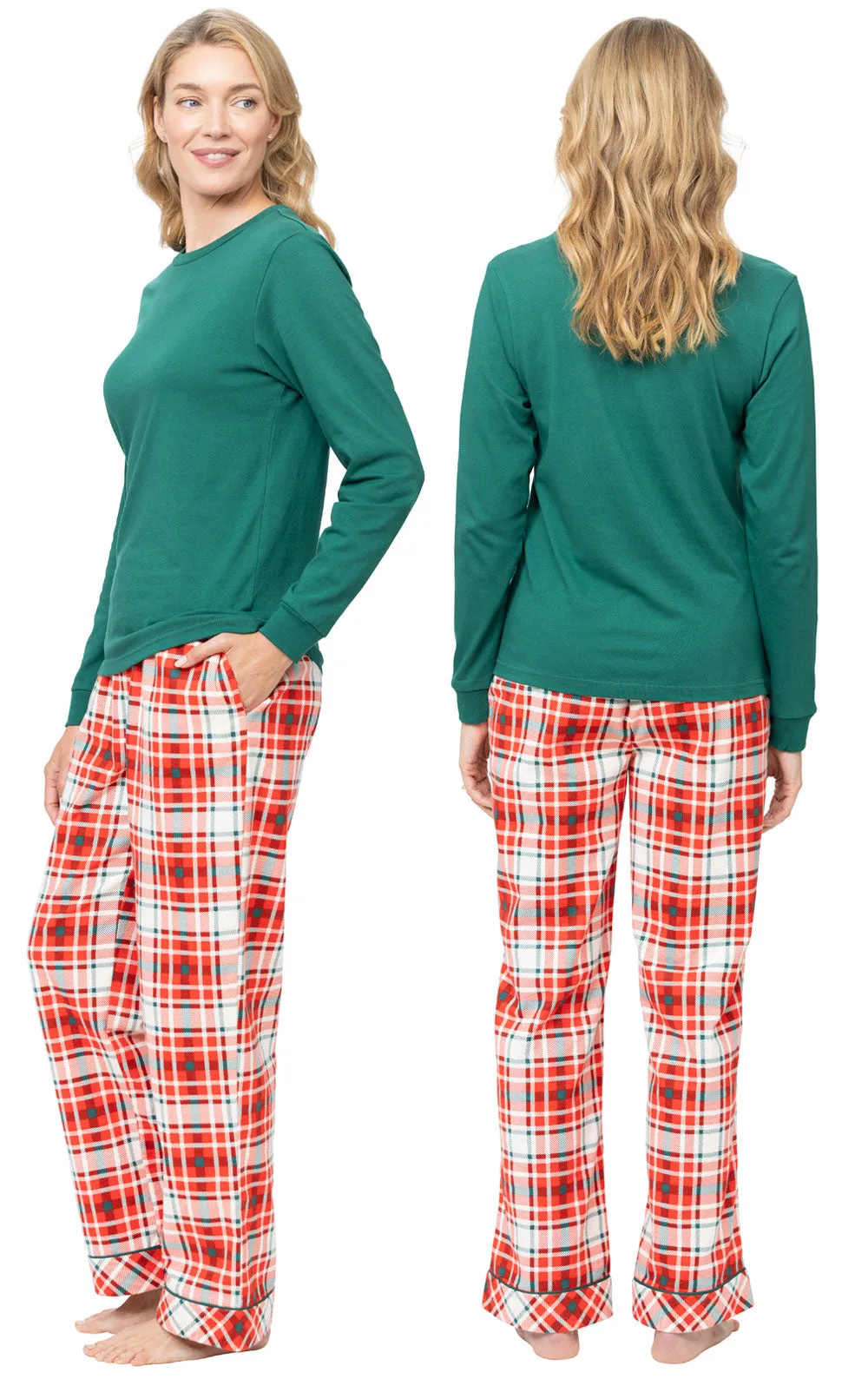 Modern Plaid Pullover Pajamas