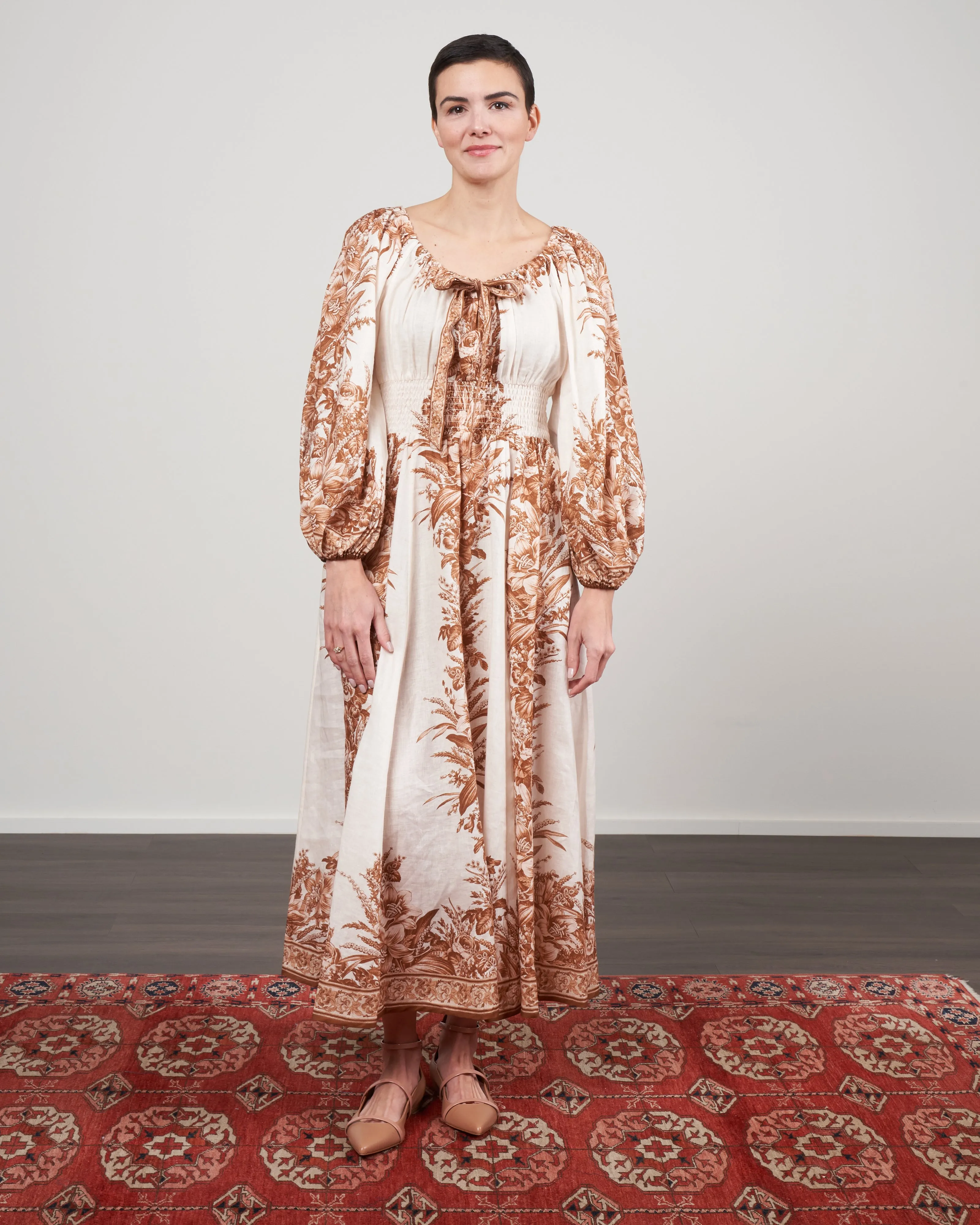 moonshine scoop long dress - caramel lily