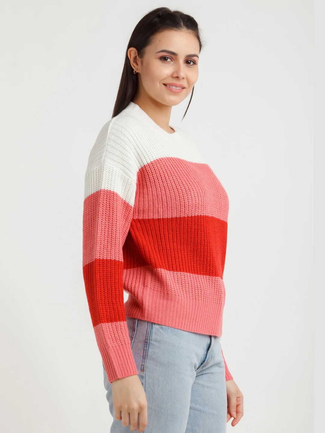 Multi Color Striped Sweater