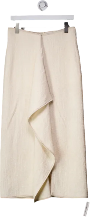 Nanushka Cream Textured Boucle Tweed Skirt UK M