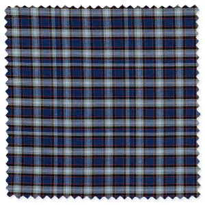 Navy Broadcloth Tartan