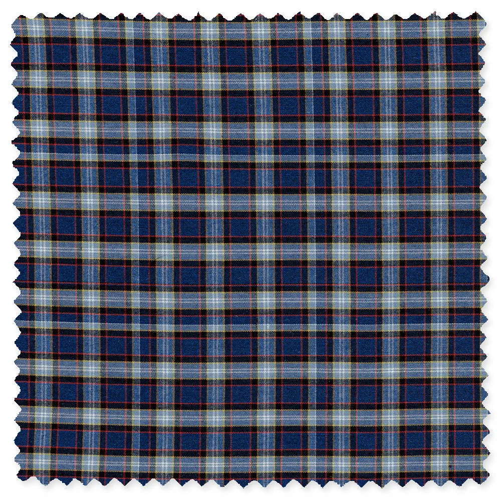 Navy Broadcloth Tartan