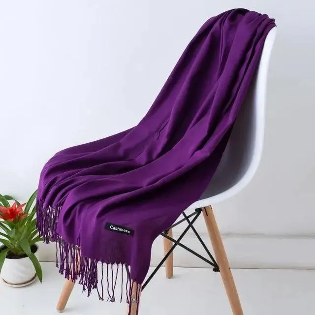 New Stylish Winter Scarf For Ladies Shawls And Wraps Neck Scarves Women Female Stoles Casual Wear Pashmina Scarf and Shawl Soft Women Pashminas