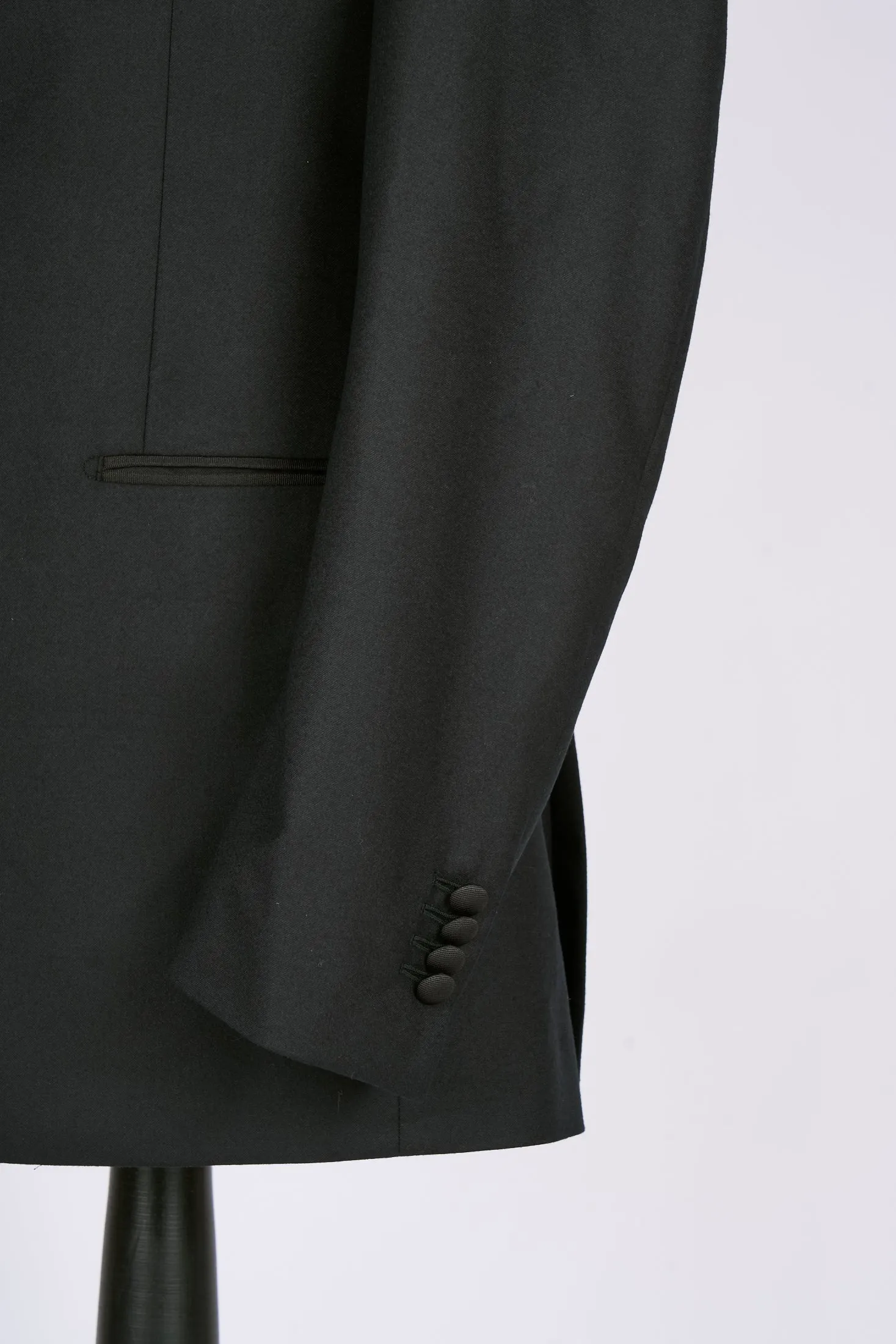 New SUITREVIEW Elmhurst Black Light Flannel Wide Peak Tuxedo - Size 40L, 42R (Other Sizes Special Order)