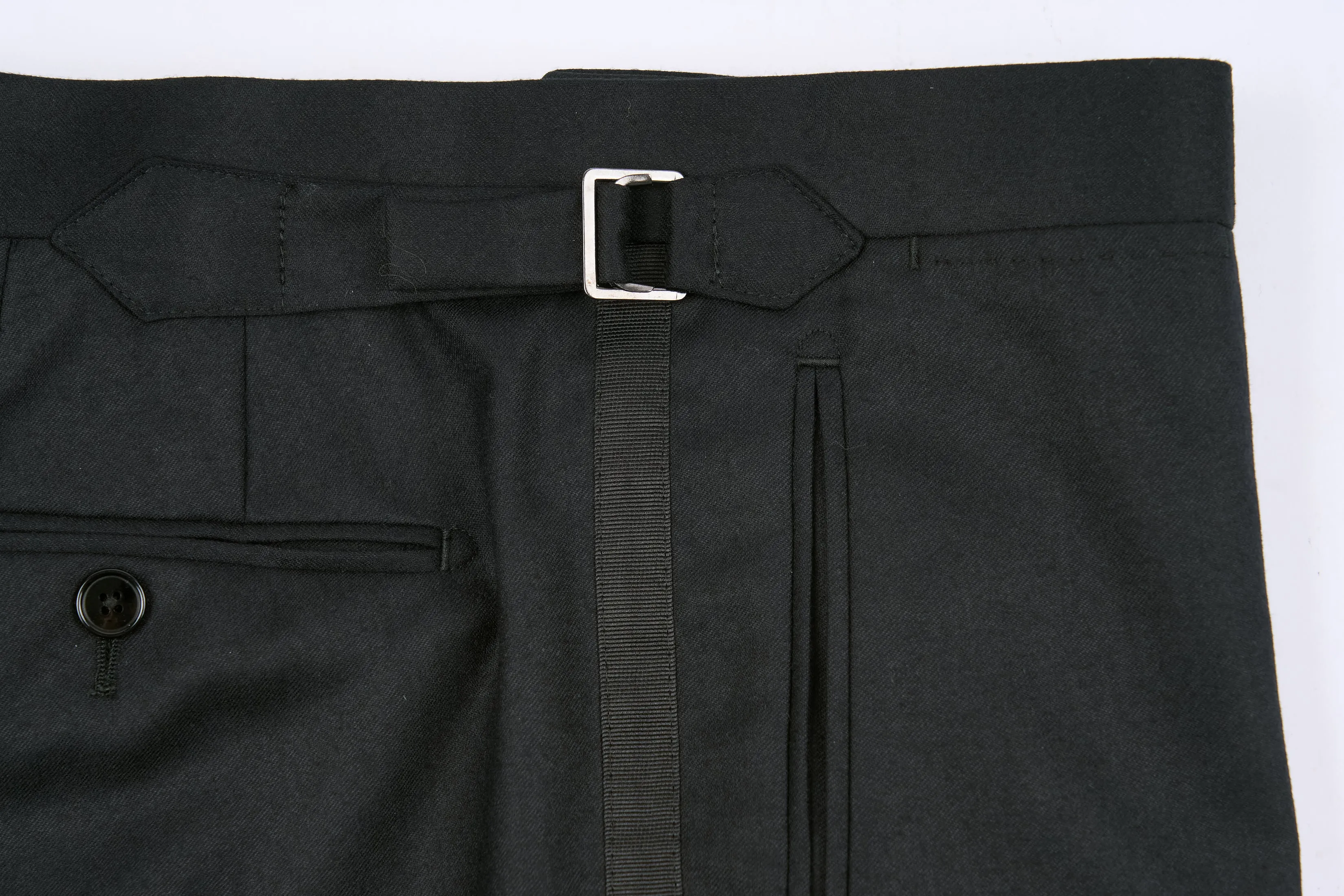 New SUITREVIEW Elmhurst Black Light Flannel Wide Peak Tuxedo - Size 40L, 42R (Other Sizes Special Order)