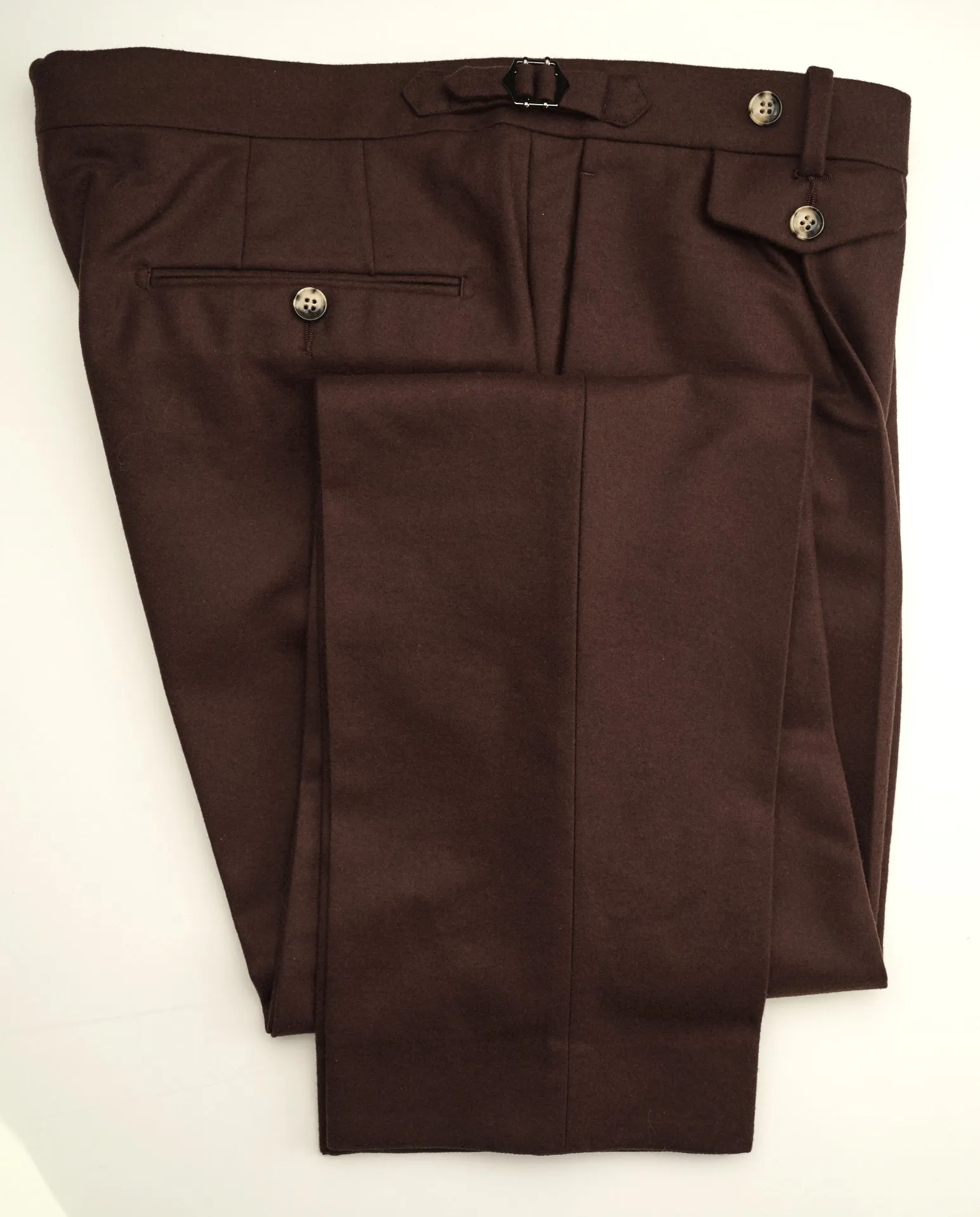New Suitsupply Havana Chocolate Brown Circular Wool Flannel Suit - Size 36R (Final Sale)