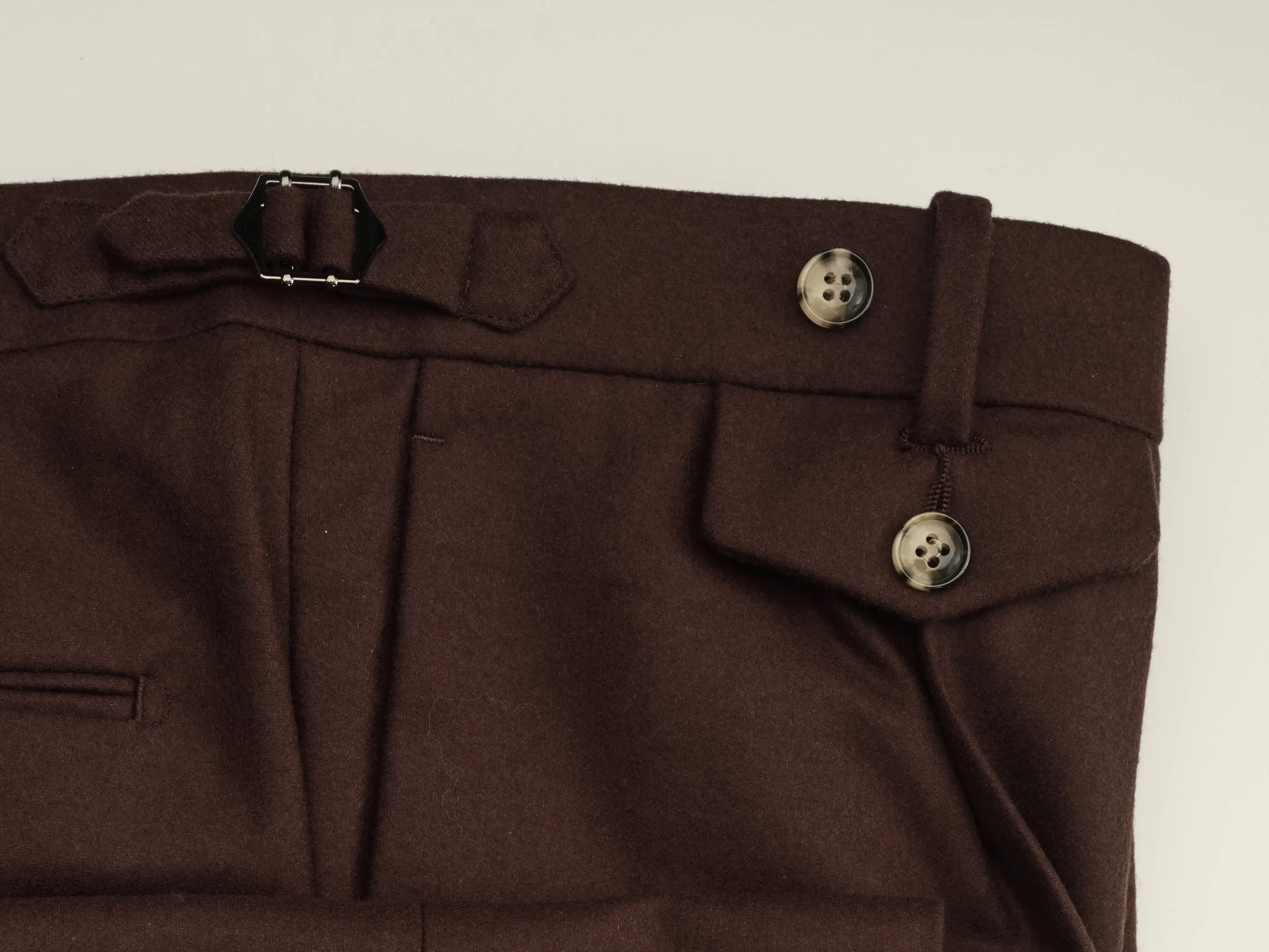 New Suitsupply Havana Chocolate Brown Circular Wool Flannel Suit - Size 36R (Final Sale)