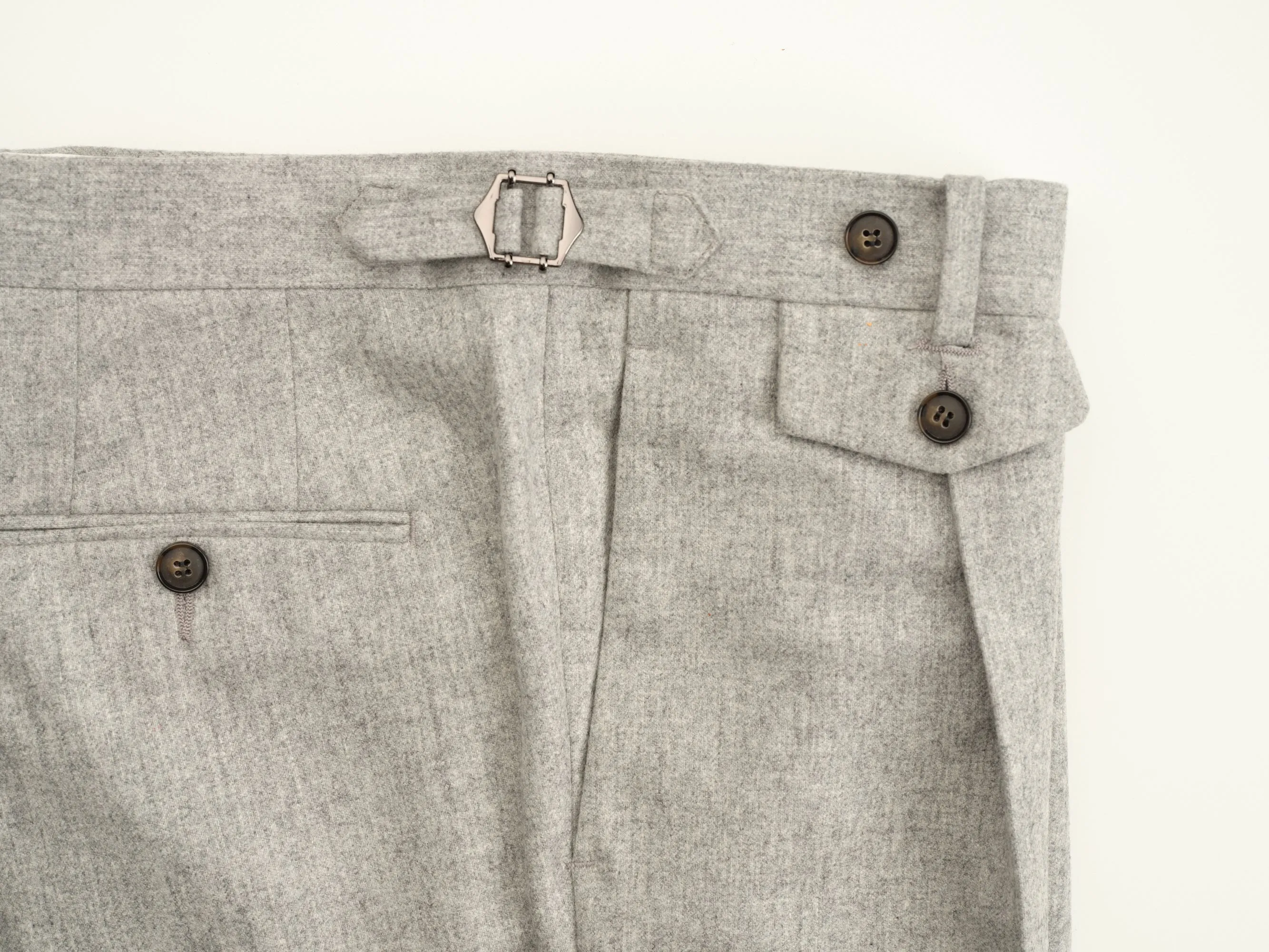 New Suitsupply Havana Light Gray Circular Wool Flannel Suit - Size 42S