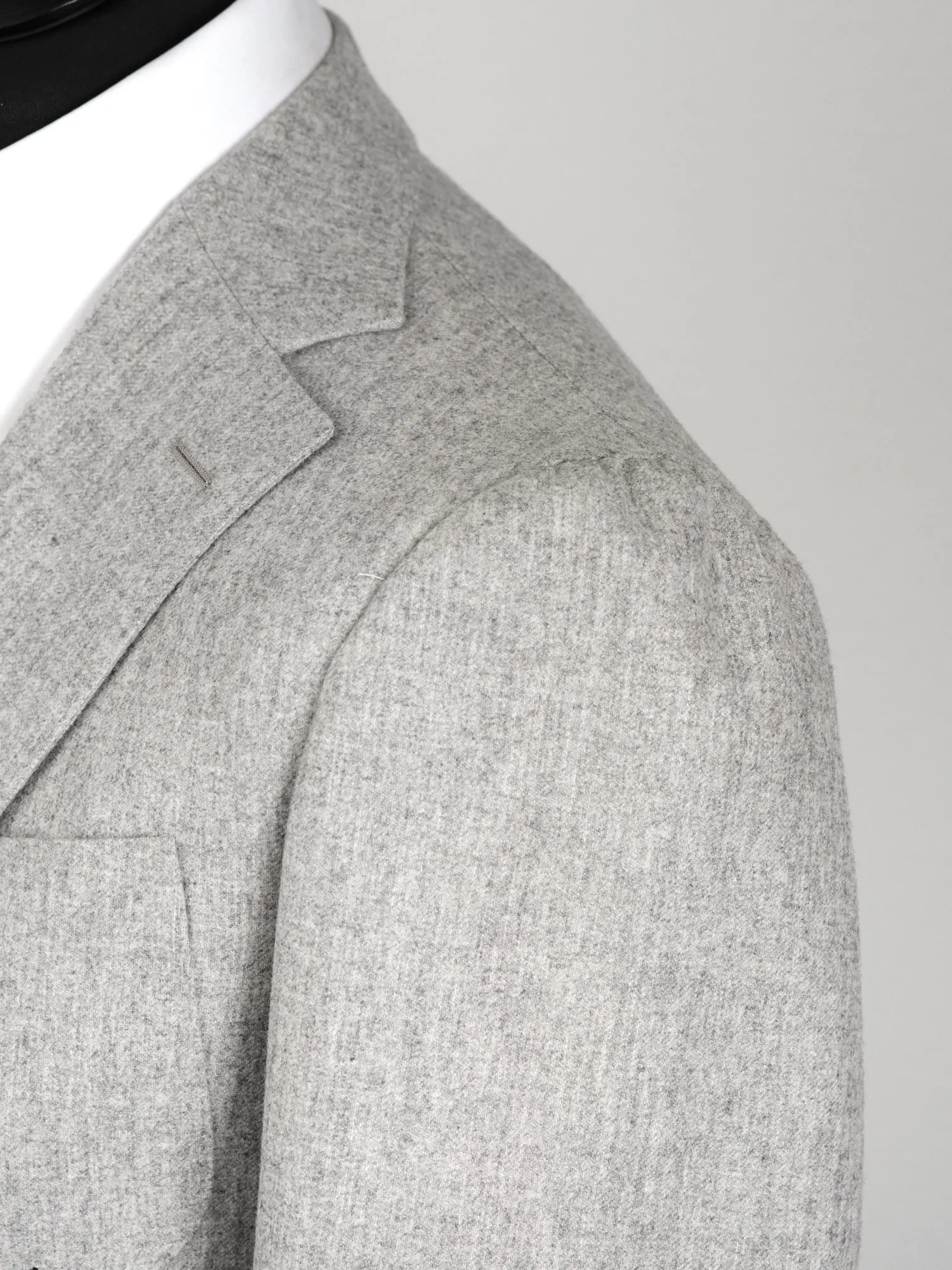 New Suitsupply Havana Light Gray Circular Wool Flannel Suit - Size 42S