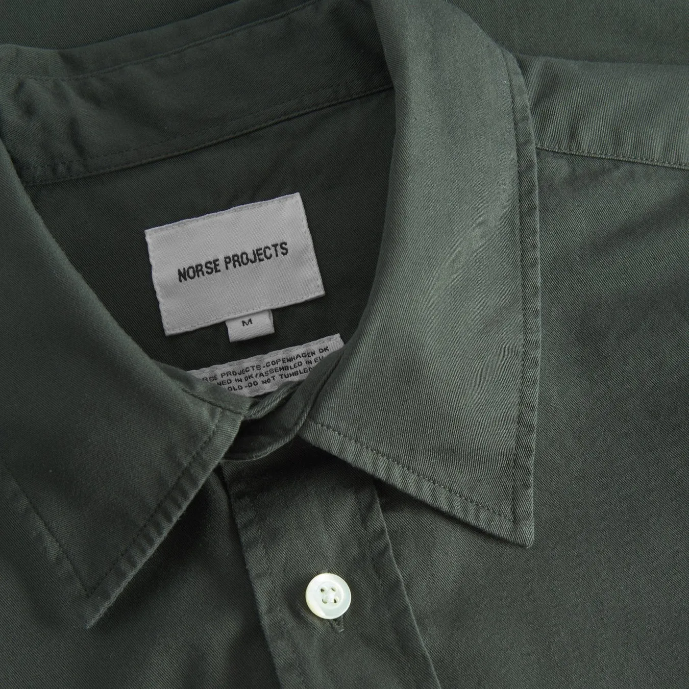 Norse Projects Algot Twill Shirt Black Olive
