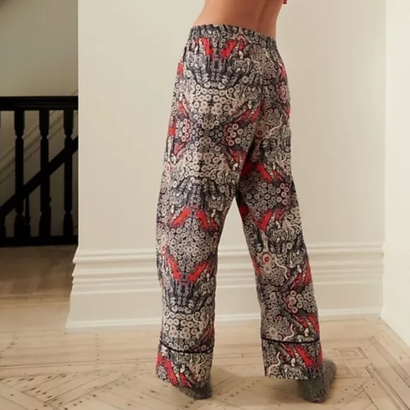 NWT Anthropologie Florence Balducci Menagerie Flannel Printed Sleep Pants