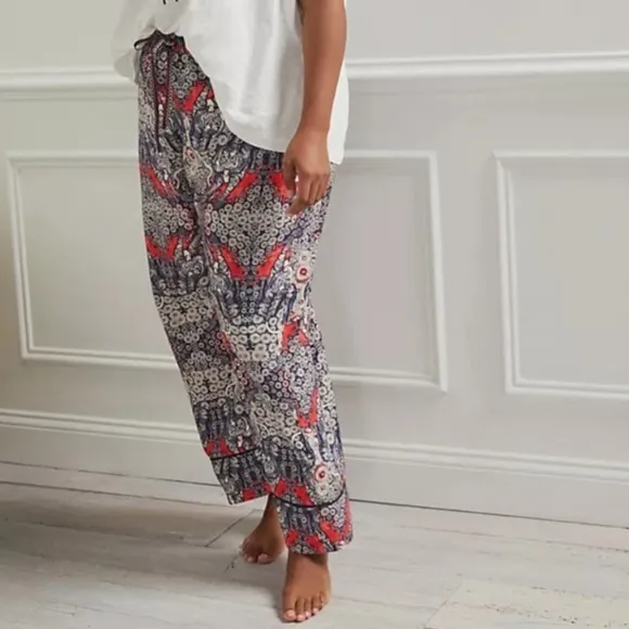 NWT Anthropologie Florence Balducci Menagerie Flannel Printed Sleep Pants