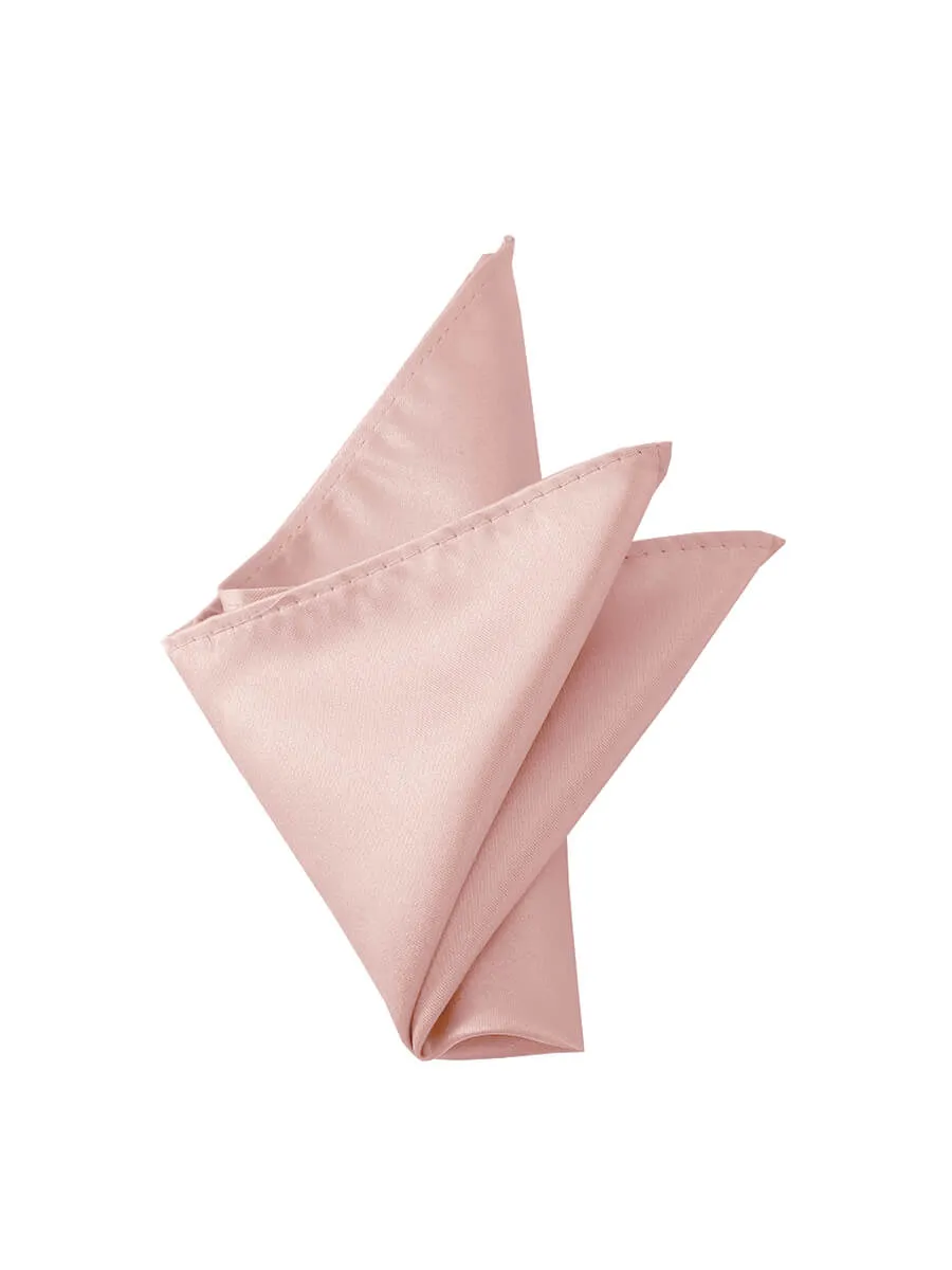 NZ Bridal Blush Satin Pocket Square Men's Wedding Accessories