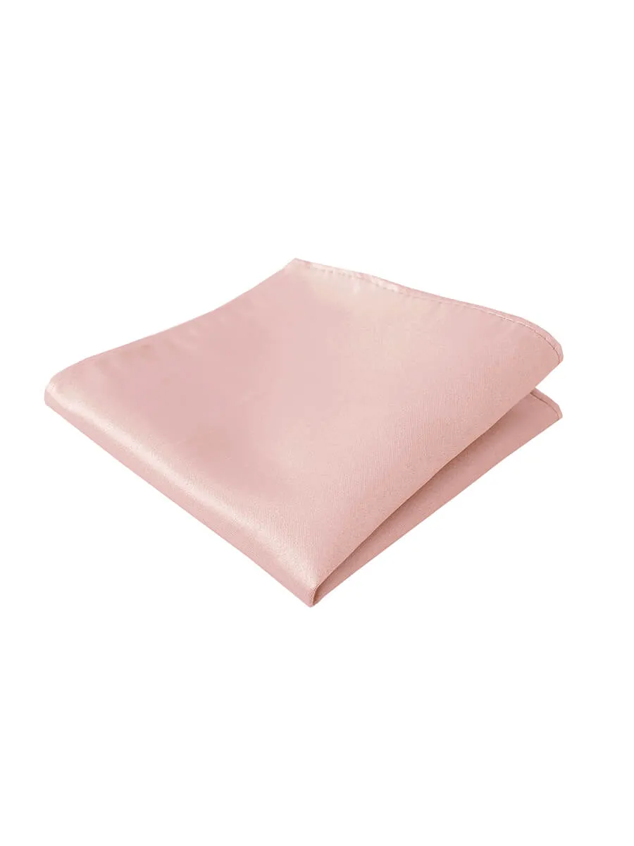 NZ Bridal Blush Satin Pocket Square Men's Wedding Accessories