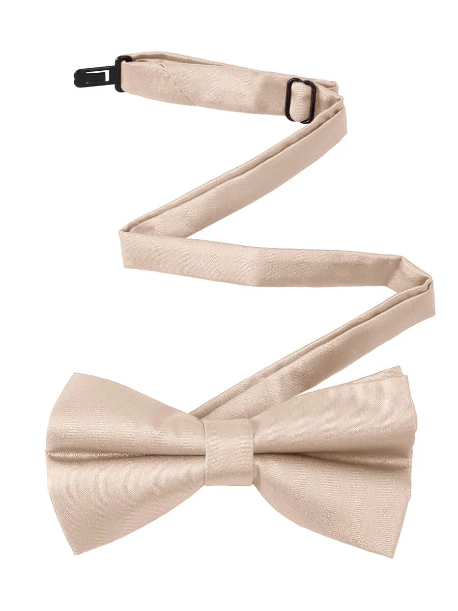 NZ Bridal Champagne Satin Bow Tie Men Wedding Accessories