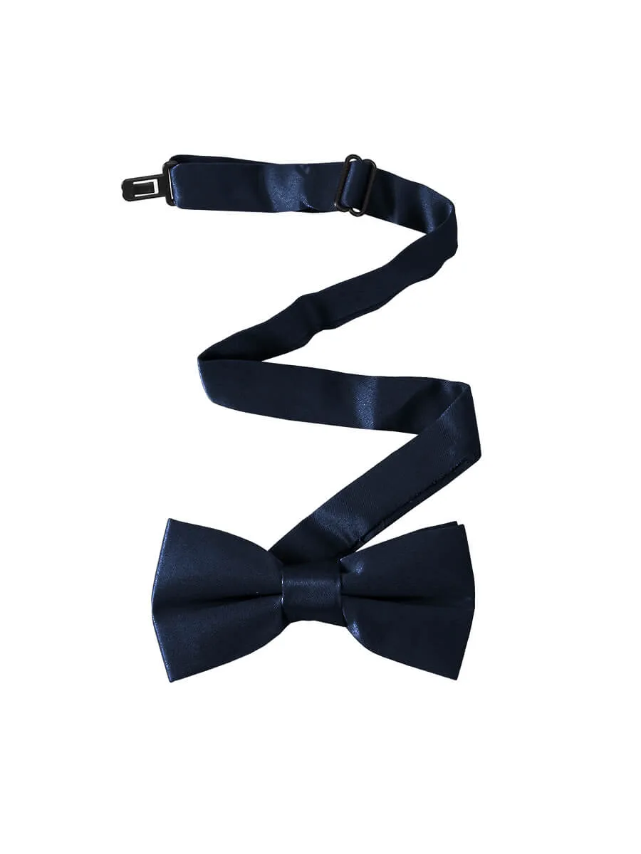 NZ Bridal Dark Navy Satin Bow Tie Men Wedding Accessories