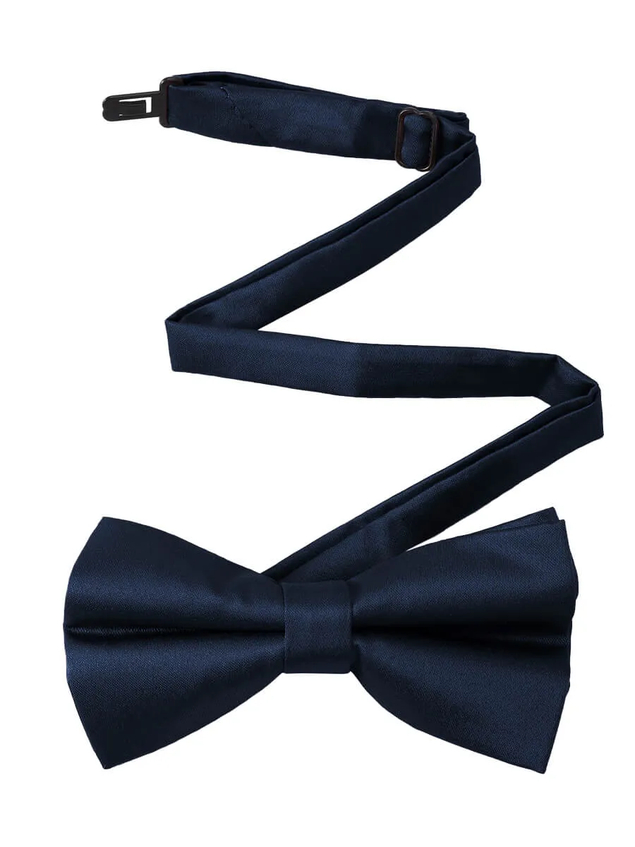 NZ Bridal Dark Navy Satin Bow Tie Men Wedding Accessories