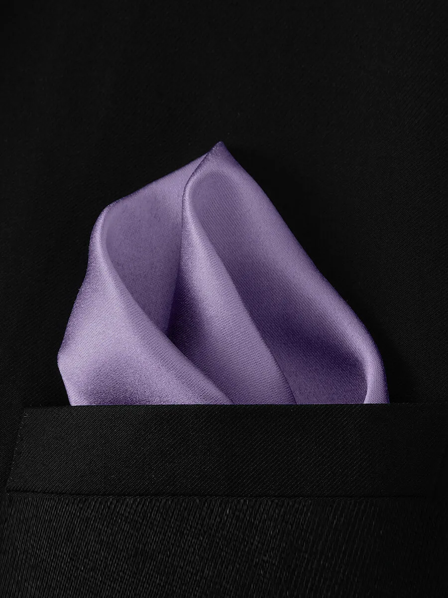 NZ Bridal Dusty Purple Satin Pocket Square Men's Wedding Accessories
