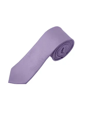 NZ Bridal Dusty Purple Satin Skinny Tie Men's Wedding Accessories