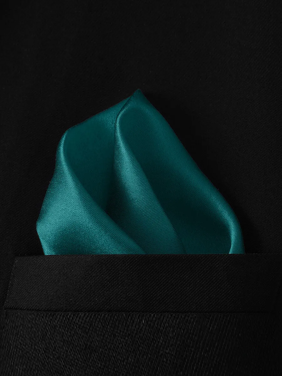 NZ Bridal Peacock Satin Pocket Square Men's Wedding Accessories