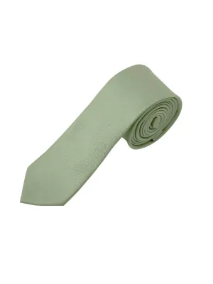 NZ Bridal Sage Green Satin Skinny Tie Men's Wedding Accessories