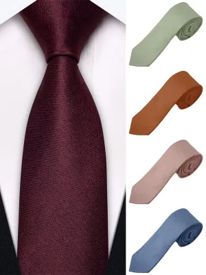 NZ Bridal Special Color Satin Skinny Tie Men's Wedding Accessories