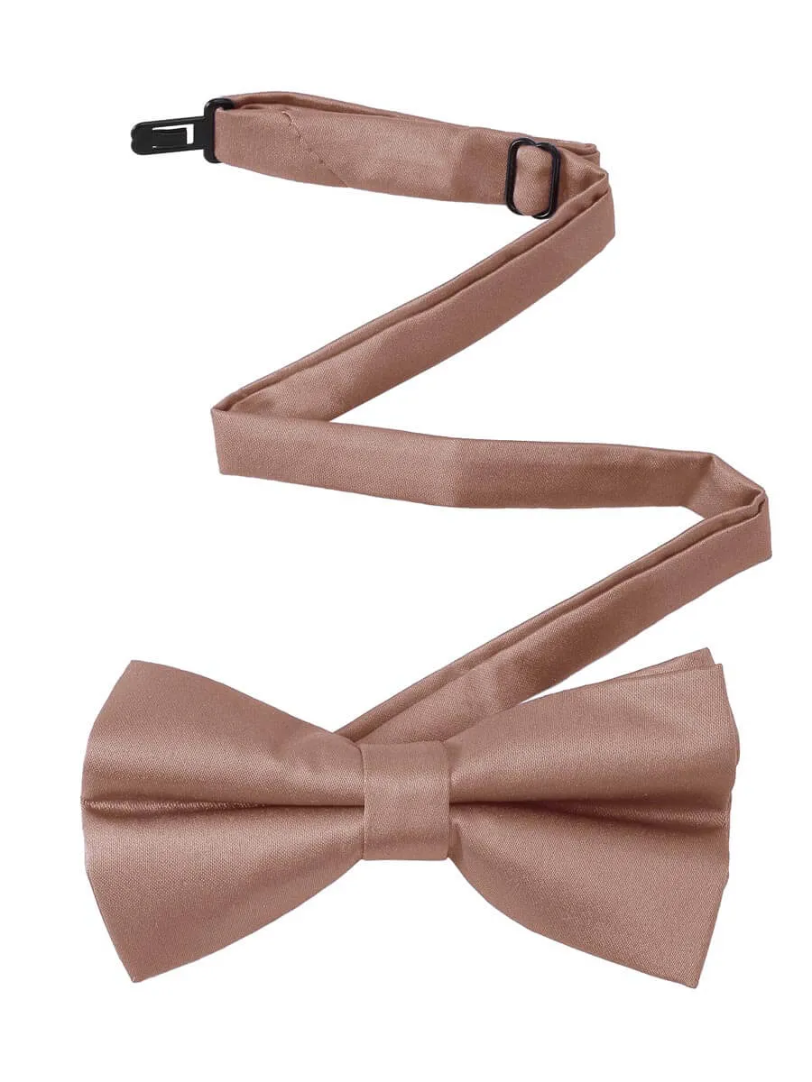 NZ Bridal Taupe Heavy Satin Bow Tie Men Wedding Accessories