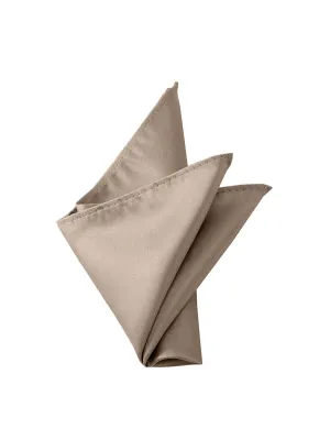 NZ Bridal Taupe Satin Pocket Square Men's Wedding Accessories