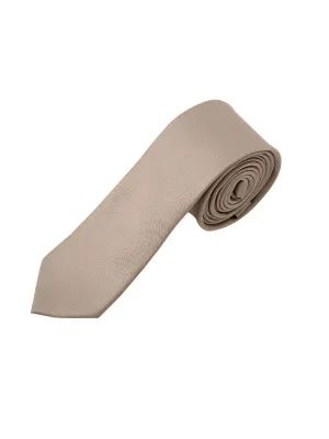 NZ Bridal Taupe Satin Skinny Tie Men's Wedding Accessories