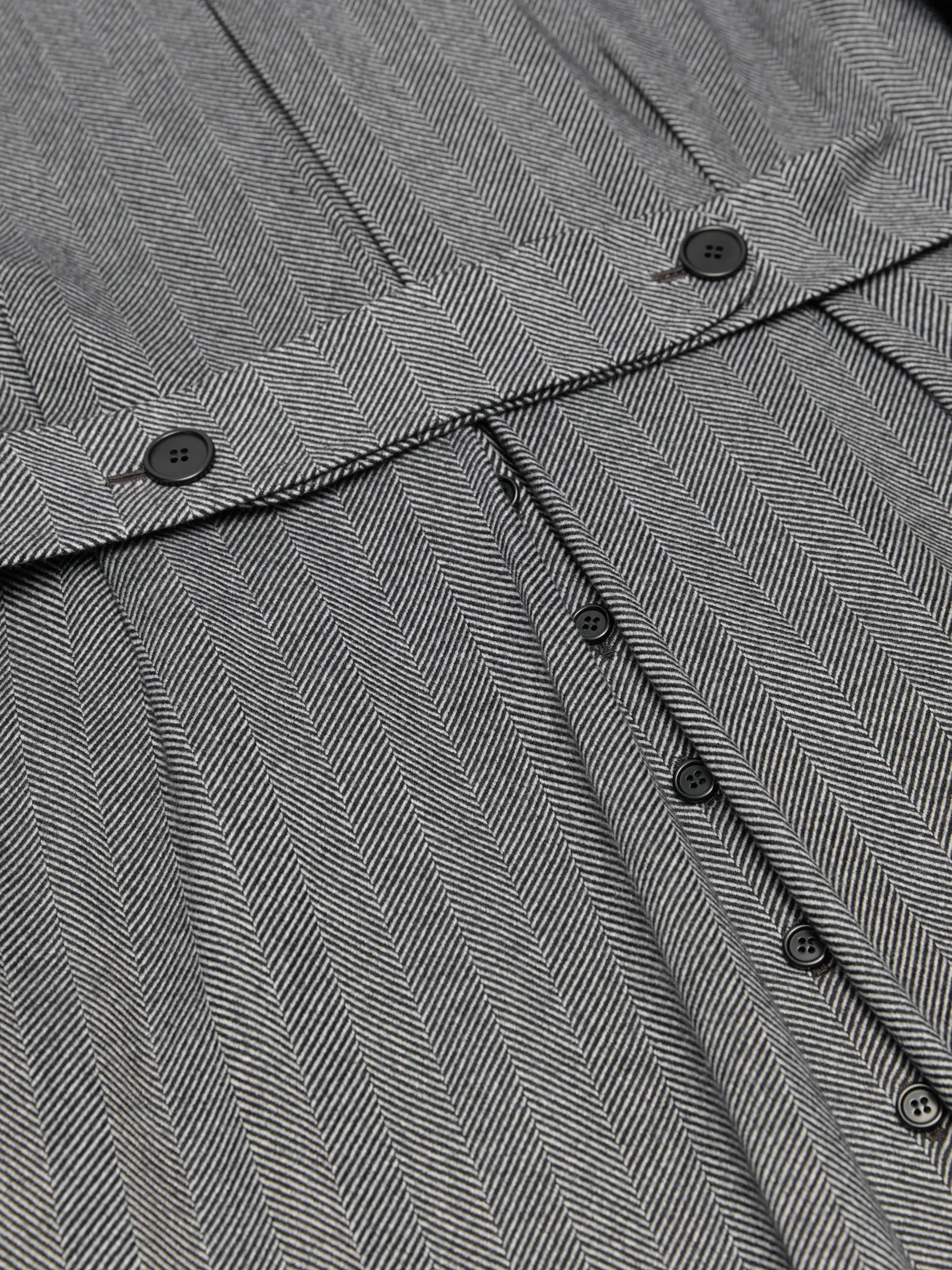 Orazio Luciano x Enis İnci - Handcrafted Double-Breasted Herringbone Coat