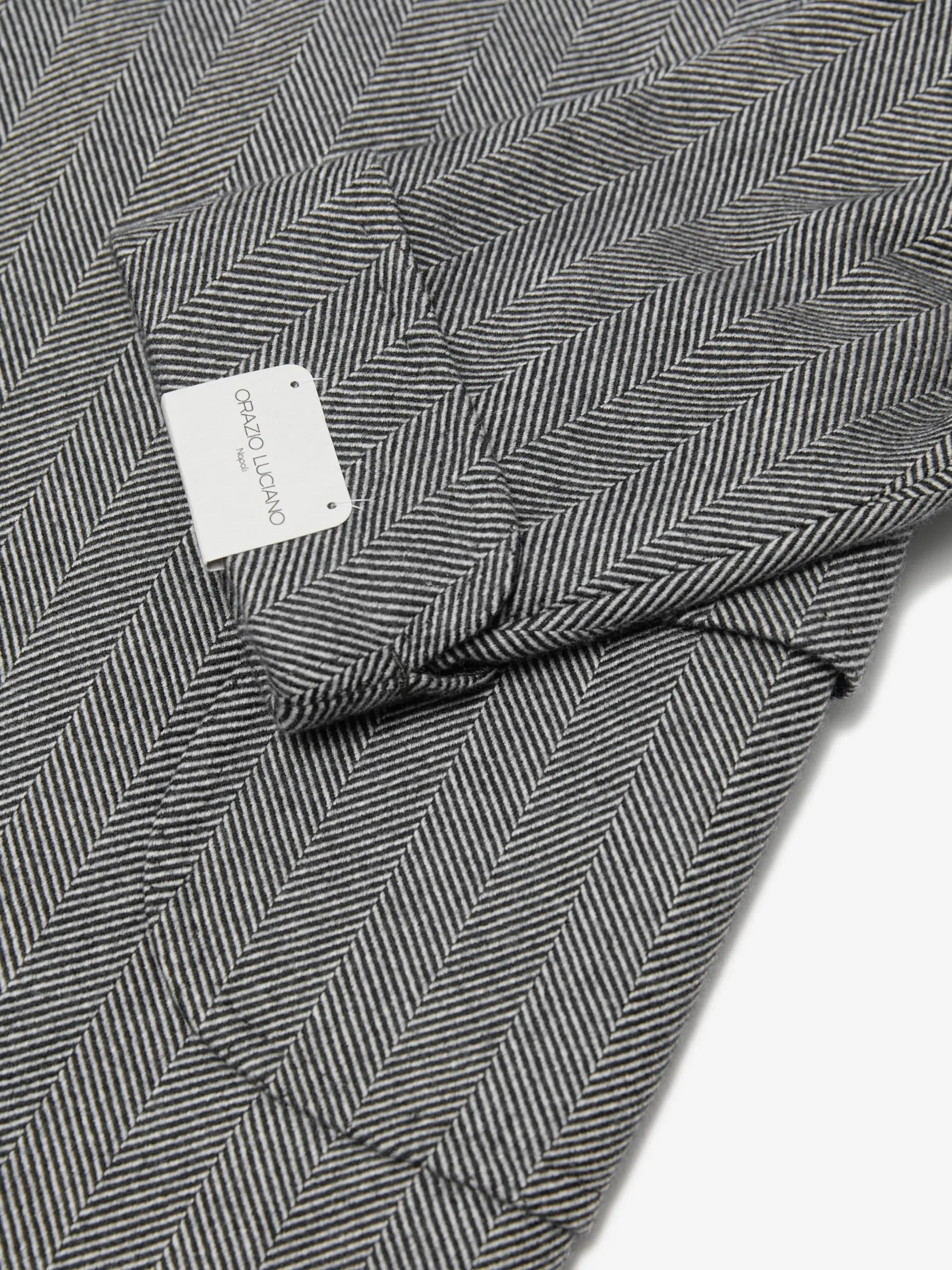 Orazio Luciano x Enis İnci - Handcrafted Double-Breasted Herringbone Coat